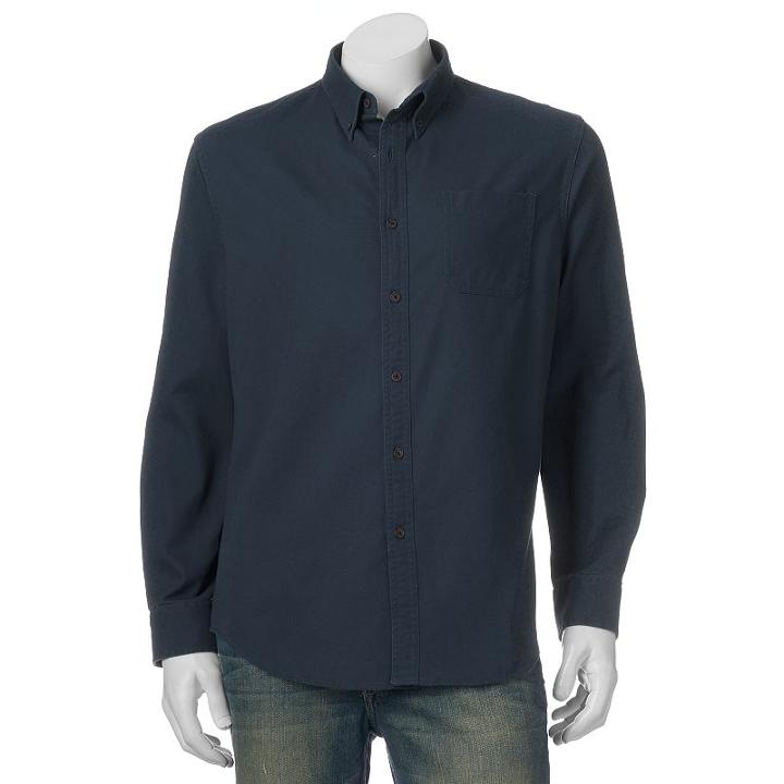 Big & Tall Croft & Barrow&reg; Classic-fit Woven Button-down Shirt, Men's, Size: 2xb, Blue