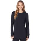 Women's Cuddl Duds Ultra Soft Crewneck Top, Size: Xl, Black