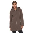 Women's Tower By London Fog Hooded Rain Coat, Size: Small, Brown Oth
