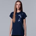 Women's Simply Vera Vera Wang Essential Popover Top, Size: Large, Dark Blue
