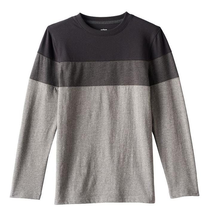 Boys 8-20 Urban Pipeline&reg; Colorblock Tee, Size: Small, Black
