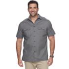Big & Tall Croft & Barrow&reg; Regular-fit Crosshatch Button-down Shirt, Men's, Size: Xxl Tall, Grey