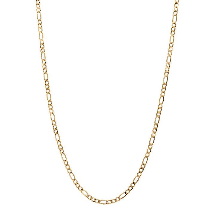 18k Gold Figaro Chain Necklace - 22 In, Women's, Size: 22, Yellow