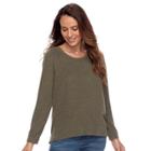 Petite Sonoma Goods For Life&trade; Raglan Sweater, Women's, Size: Xl Petite, Green