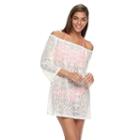 Women's Portocruz Lace Off-the-shoulder Cover-up, Size: Large, Natural