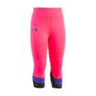 Girls 4-6x Under Armour Colorblock Studio Capri Leggings, Size: 5, Brt Pink