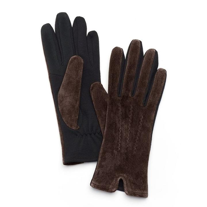 Apt. 9&reg; Women's Suede Gloves, Size: S-m, Brown
