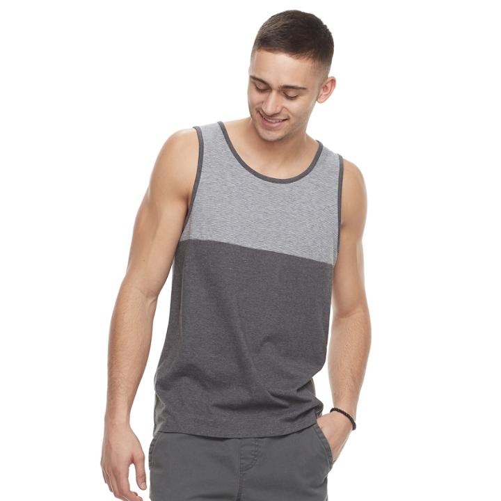 Men's Urban Pipeline Ultimate Colorblock Tank, Size: Xl, Grey (charcoal)