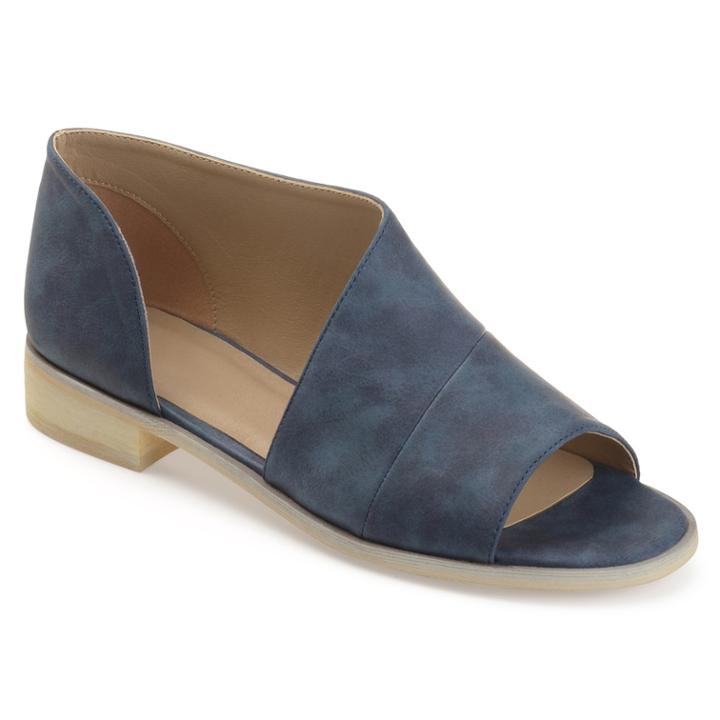 Journee Collection Nakita Women's D'orsay Flats, Size: Medium (8.5), Blue (navy)