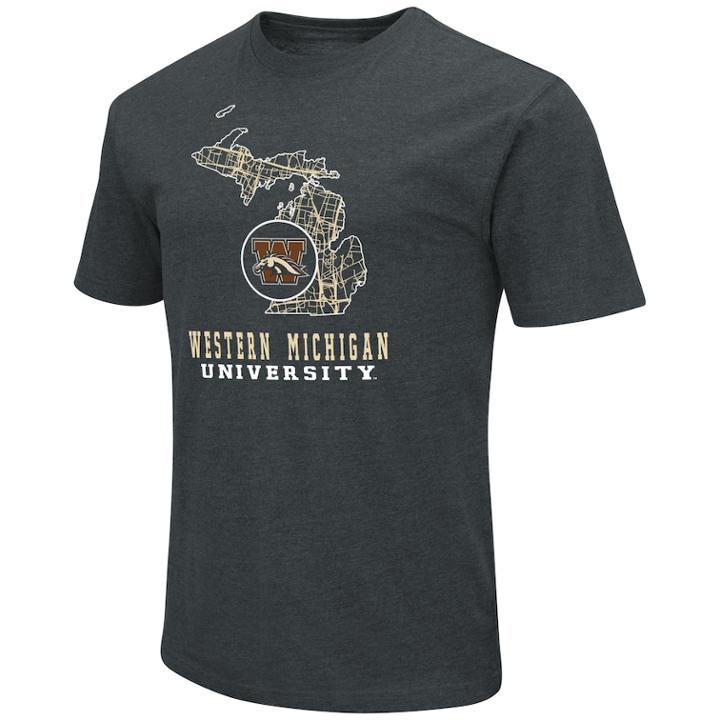 Men's Western Michigan Broncos State Tee, Size: Xxl, Grey (charcoal)