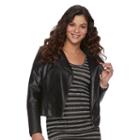 Maternity A:glow Faux-leather Moto Jacket, Women's, Size: S-mat, Black