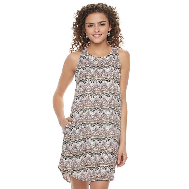 Juniors' Pink Republic Chiffon Sheath Dress, Girl's, Size: Small, White Oth