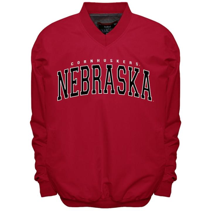 Men's Franchise Club Nebraska Cornhuskers Members Windbreaker Pullover, Size: 3xl, Red