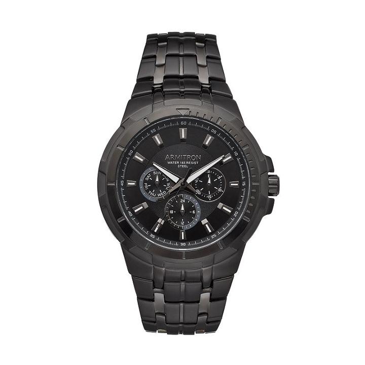 Armitron Men's Black Ion-plated Stainless Steel Watch - 20/5144bkti, Size: Xl