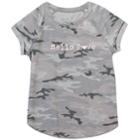 Girls 7-16 & Plus Size Harper & Elliott Roll Cuff Graphic Tee, Size: Small, Gray Camo