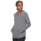 Women's Tek Gear V-neck Fleece Hoodie, Size: Xs, Dark Grey