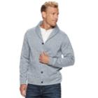Men's Sonoma Goods For Life&trade; Supersoft Modern-fit Sweater Fleece Shawl-collar Cardigan, Size: Xxl, Dark Blue