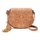 Sonoma Goods For Life&trade; Embossed Abstract Crossbody Saddle Bag, Women's, Red/coppr (rust/coppr)