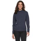 Petite Napa Valley Mockneck Sweater, Women's, Size: M Petite, Blue (navy)