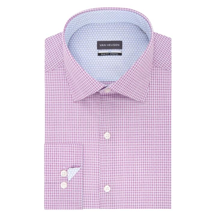 Men's Van Heusen Slim-fit Air Dress Shirt, Size: 15.5-34/35, Med Pink