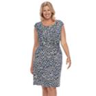 Plus Size Dana Buchman Printed Twist-front Dress, Women's, Size: 2xl, Green