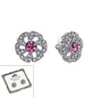Downton Abbey Flower Stud Earrings, Women's, Pink