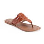 Sonoma Goods For Life&trade; Woman's Huarache Thong Sandals, Women's, Size: Medium, Med Brown
