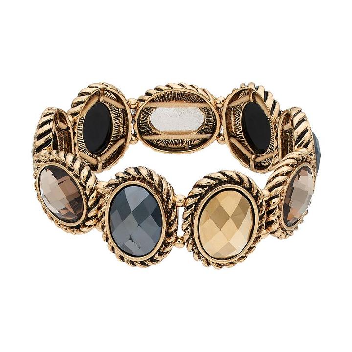 Dana Buchman Oval Stretch Bracelet, Women's, Lt Brown