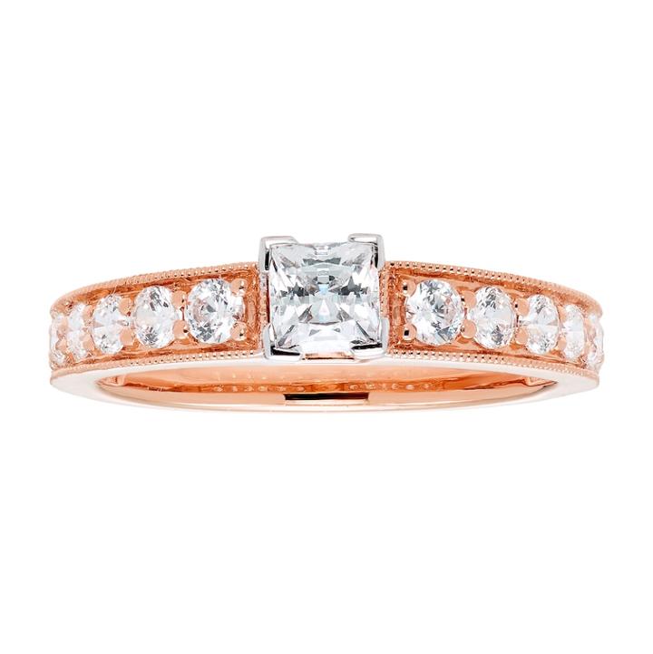 14k Gold 1 Carat T.w. Igl Certified Diamond Princess Cut Engagement Ring, Women's, Size: 7, White