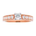 14k Gold 1 Carat T.w. Igl Certified Diamond Princess Cut Engagement Ring, Women's, Size: 7, White