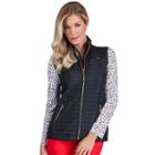 Women's Tail Lee Full-zip Quilted Golf Vest, Size: Xs, Black