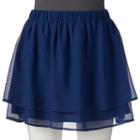 Juniors' Love, Fire Tiered Chiffon Skater Skirt, Kids Unisex, Size: Large, Blue (navy)