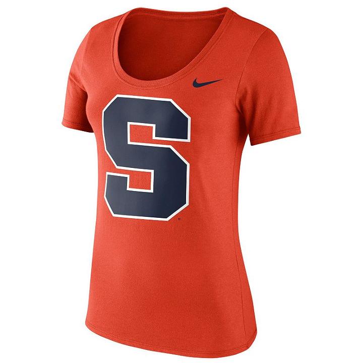 Women's Nike Syracuse Orange Logo Scoopneck Tee, Size: Small