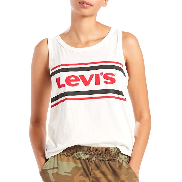 Women's Levi's&reg; Graphic Scoopneck Tank, Size: Large, White