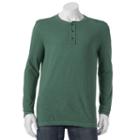 Big & Tall Sonoma Goods For Life&trade; Classic-fit Garment-dyed Slubbed Henley, Men's, Size: L Tall, Blue (navy)