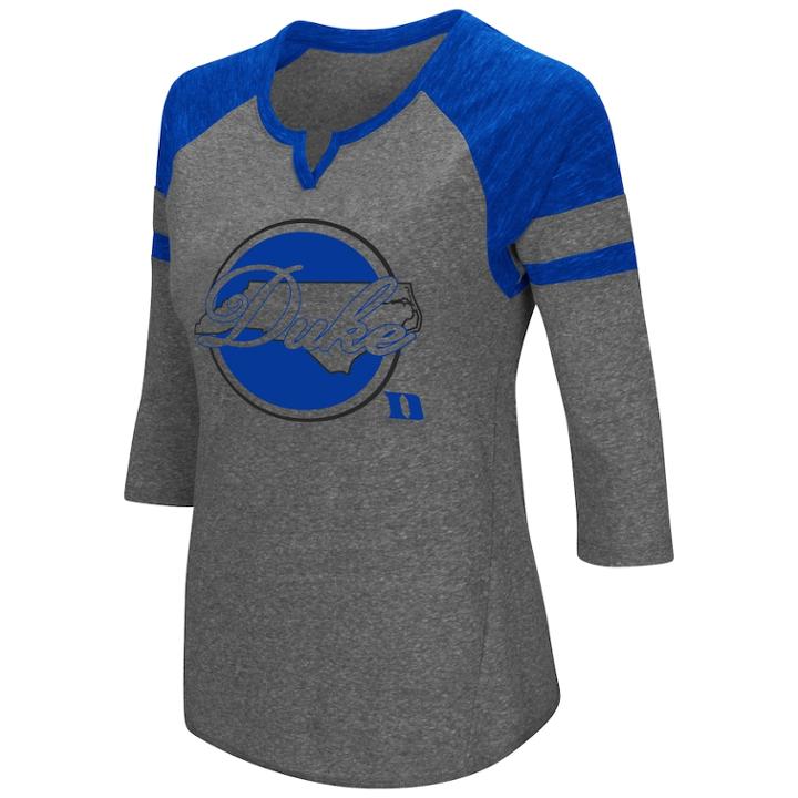 Women's Colosseum Duke Blue Devils Tee, Size: Xl, Grey (charcoal)