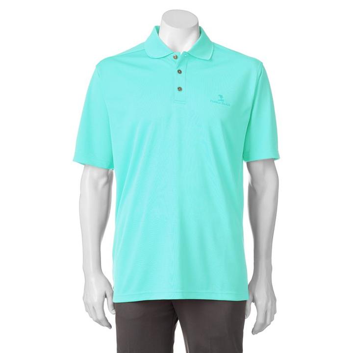 Men's Pebble Beach Classic-fit Textured Performance Golf Polo, Size: Small, Turquoise/blue (turq/aqua)
