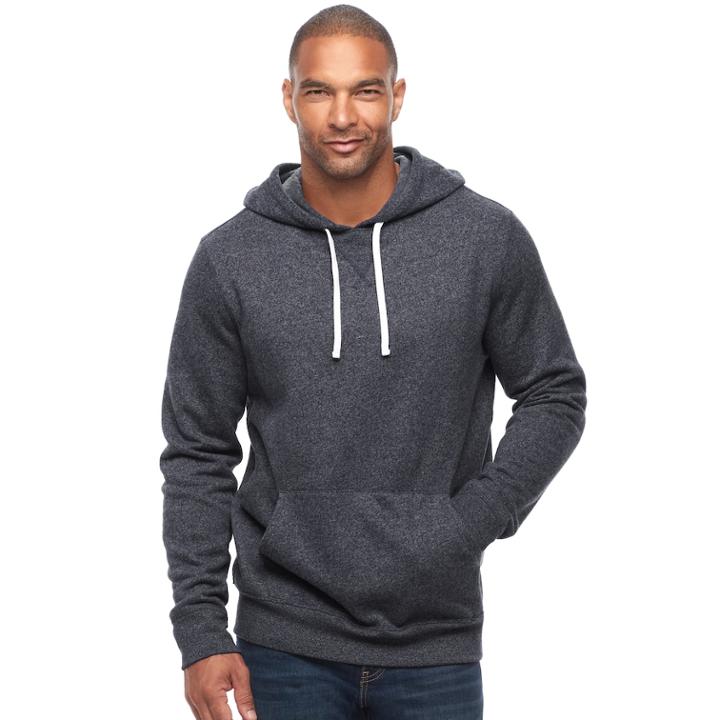 Big & Tall Sonoma Goods For Life&trade; Classic-fit Sherpa-lined Hoodie, Men's, Size: L Tall, Dark Blue