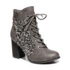 2 Lips Too Larry Women's Lace-up Ankle Boots, Size: Medium (11), Black