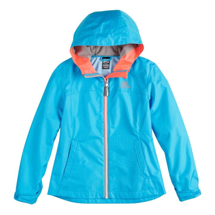 Girls 7-16 Zeroxposur Lightweight Kelly Rain Jacket, Size: Large, Blue