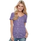 Women's Sonoma Goods For Life&trade; Essential V-neck Tee, Size: Xxl, Med Purple