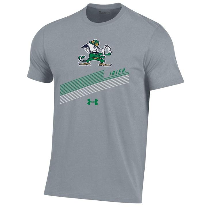 Boys 8-20 Under Armour Notre Dame Fighting Irish Youth Live Tee, Size: S 8, Grey