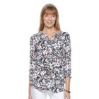 Women's Croft & Barrow&reg; Drawstring Waist Top, Size: Xxl, Med Orange