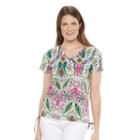 Women's Caribbean Joe Side Rouche Top, Size: Large, Red Other