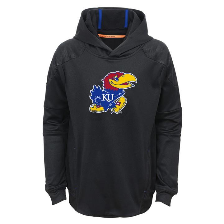 Boys 8-20 Kansas Jayhawks Mach Hoodie, Size: L 14-16, Black