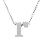 Sweet Sentiments Sterling Silver Initial Charm Pendant Necklace, Women's, Size: 18, Grey