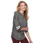 Juniors' So&reg; Perfectly Soft Lace-up Side Hoodie, Teens, Size: Large, Light Grey
