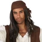 Adult Pirate Costume Wig With Beads, Men's, Size: Standard, Multicolor