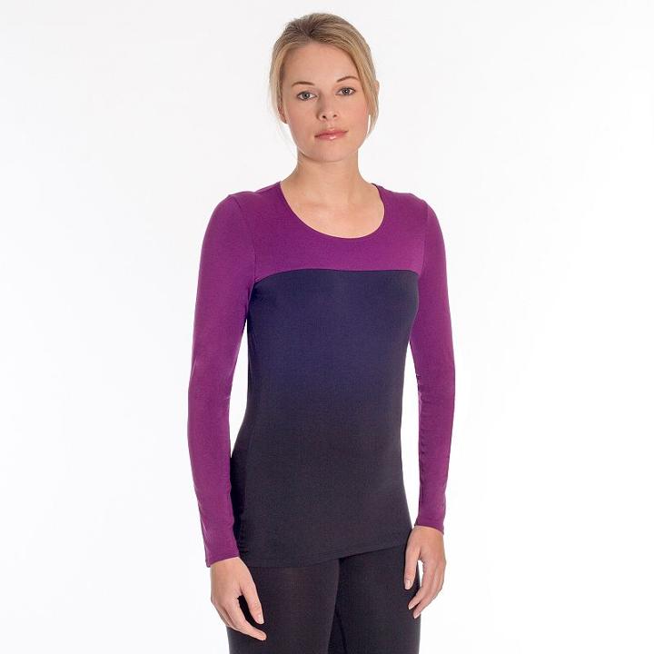 Women's Snow Angel Cashmere Scoopneck Base Layer Top, Size: Regular, Purple Oth