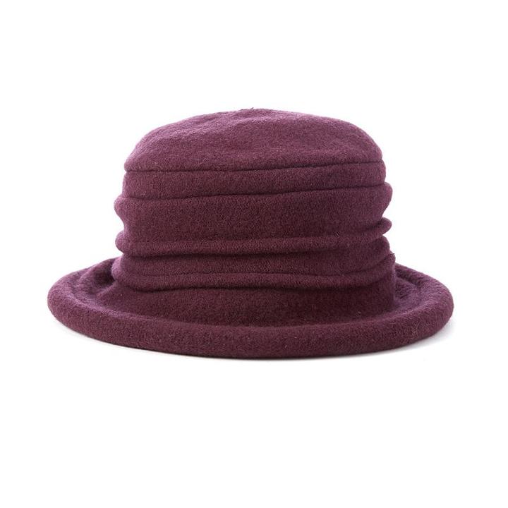 Scala Packable Wool Cloche Hat, Women's, Purple